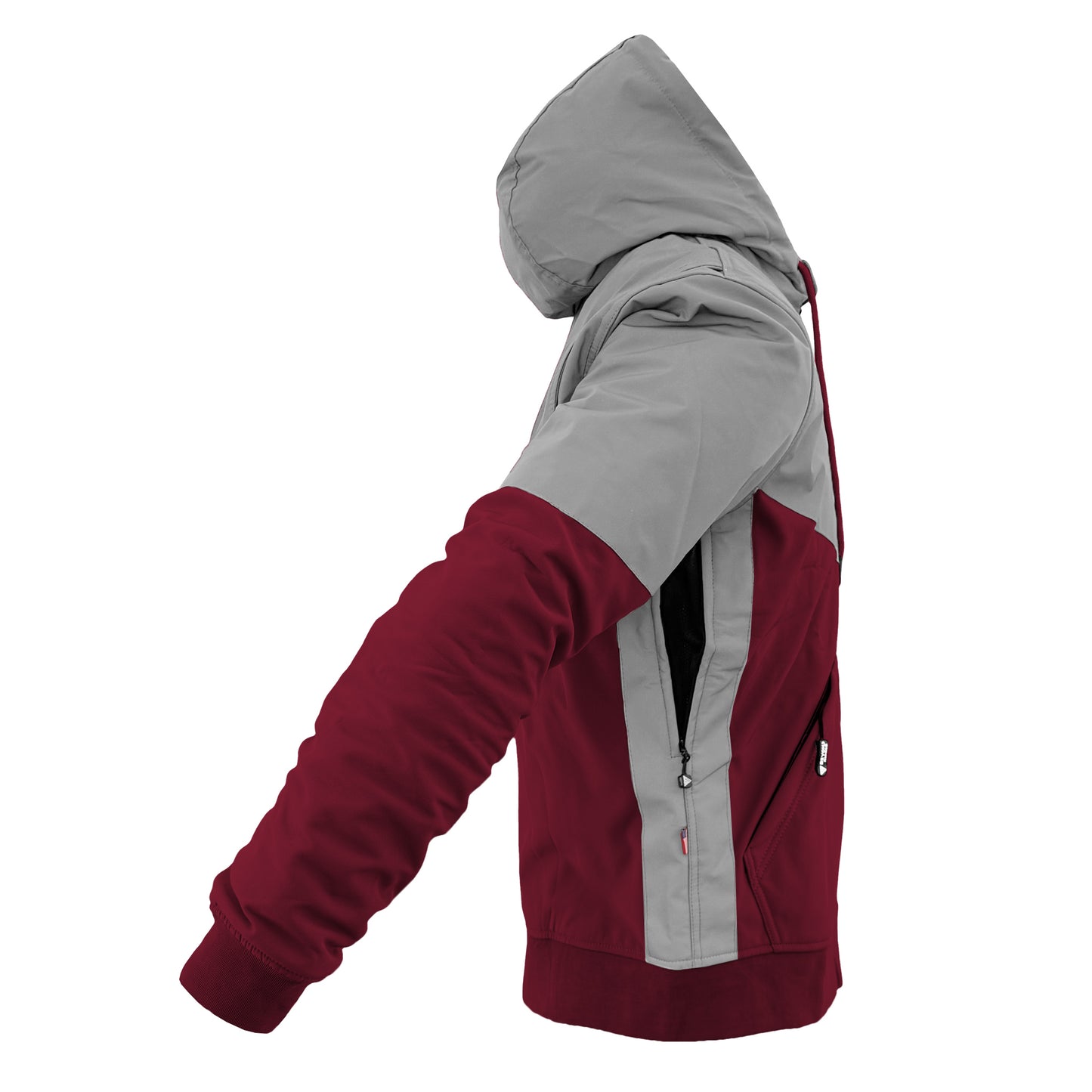 SoftShell Reflective Red Maroon Eclipse Hoodie - with Pads
