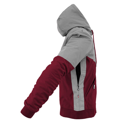 SoftShell Reflective Red Maroon Eclipse Hoodie - with Pads
