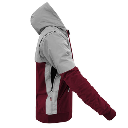 SoftShell Reflective Red Maroon Eclipse Hoodie - with Pads