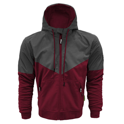 SoftShell Reflective Red Maroon Nebula Hoodie - with Pads