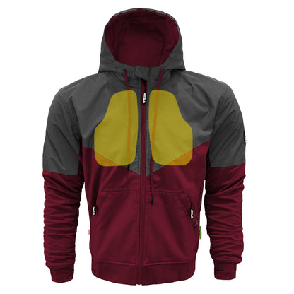 SoftShell Reflective Red Maroon Nebula Hoodie - with Pads