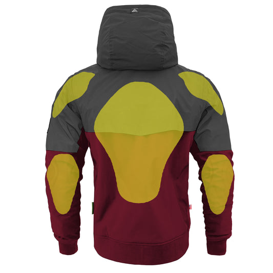 SoftShell Reflective Red Maroon Nebula Hoodie - with Pads