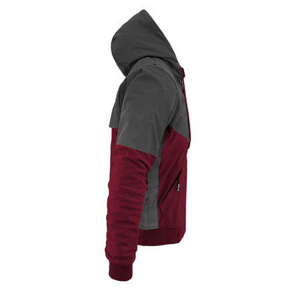 SoftShell Reflective Red Maroon Nebula Hoodie - with Pads