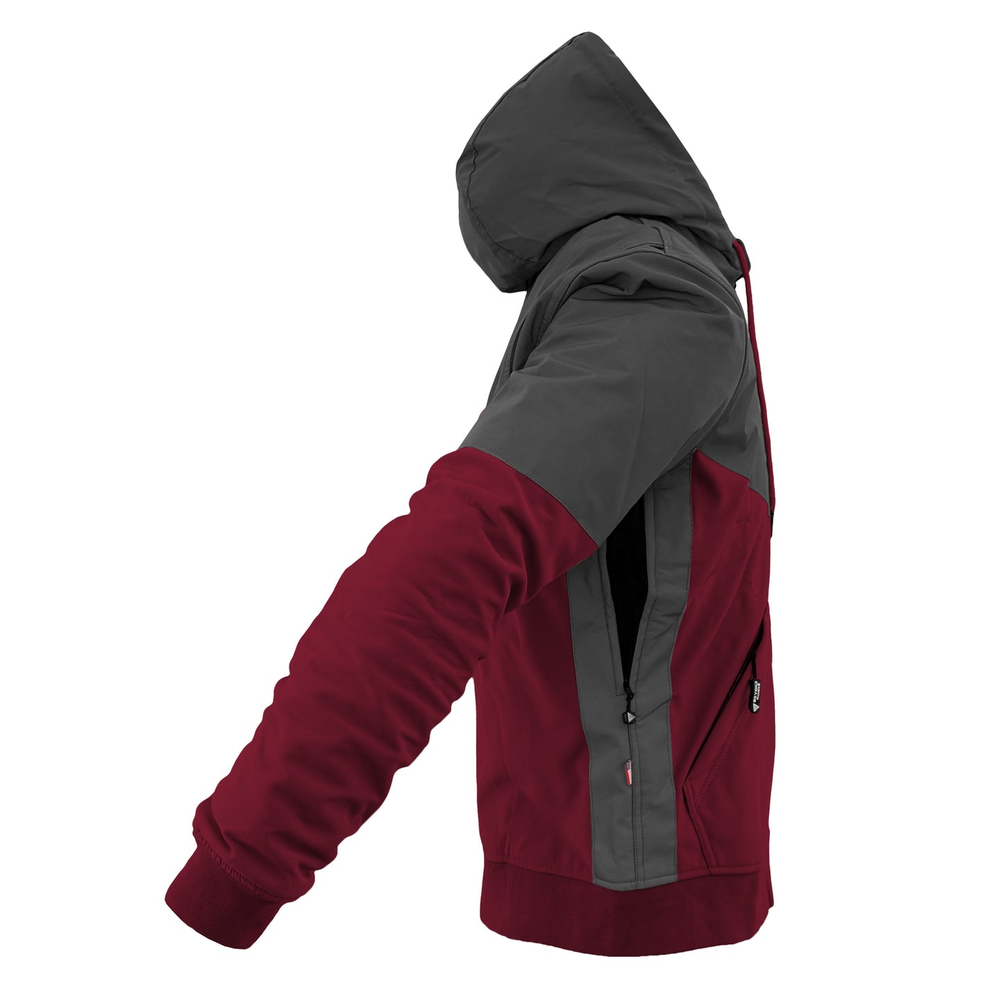 SoftShell Reflective Red Maroon Nebula Hoodie - with Pads