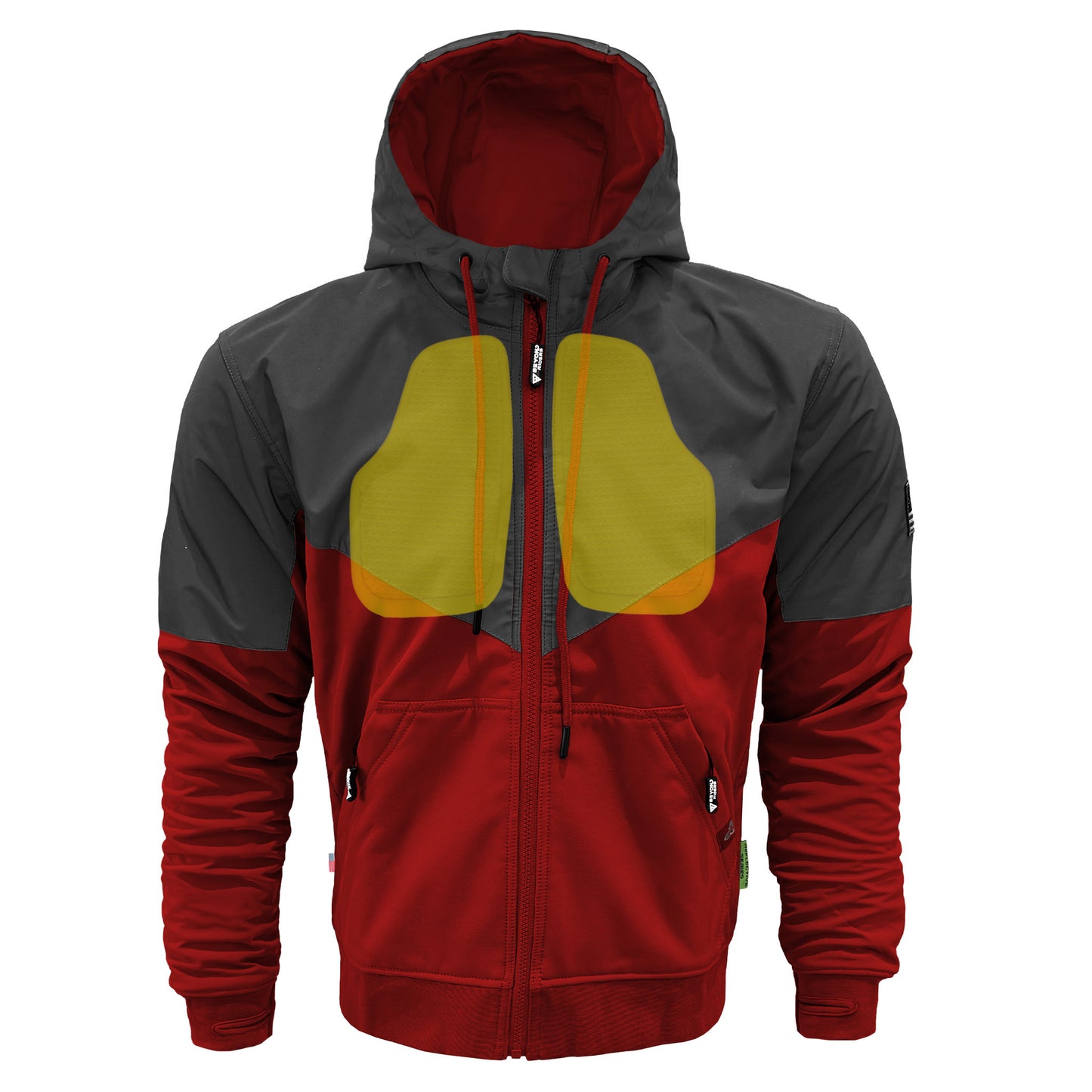 SoftShell Reflective Red Nebula Hoodie - with Pads