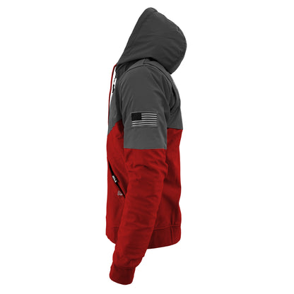 SoftShell Reflective Red Nebula Hoodie - with Pads