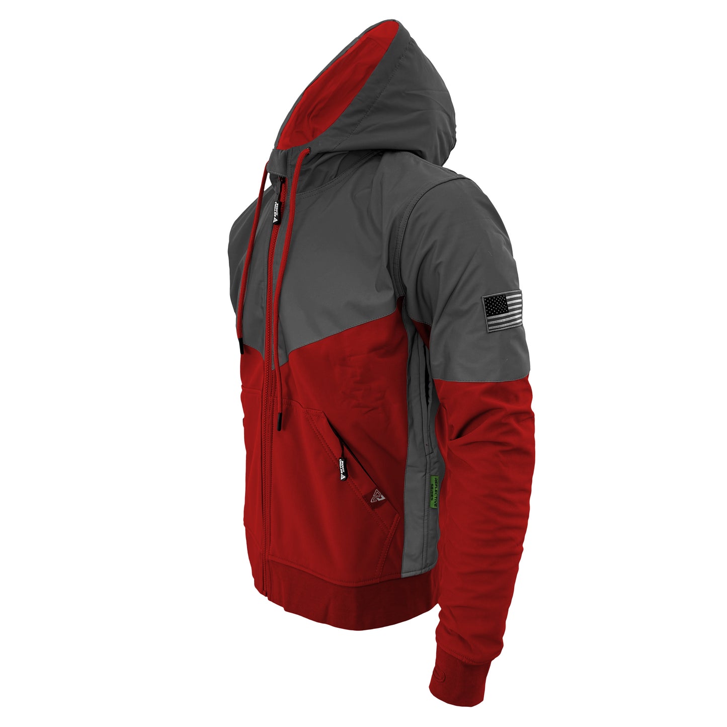 SoftShell Reflective Red Nebula Hoodie - with Pads
