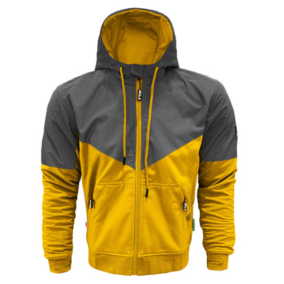 SoftShell Reflective Yellow Nebula Hoodie - with Pads