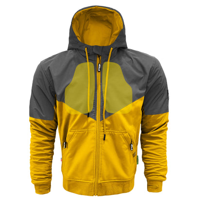 SoftShell Reflective Yellow Nebula Hoodie - with Pads
