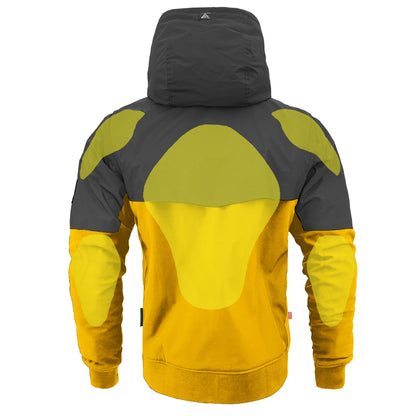 SoftShell Reflective Yellow Nebula Hoodie - with Pads