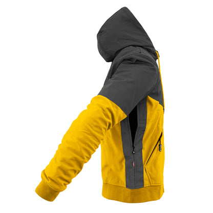 SoftShell Reflective Yellow Nebula Hoodie - with Pads
