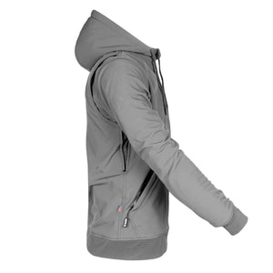 Unisex-Softshell-Hoodie-Gray-Matte-with-Raised-Sleeve-Color-Right