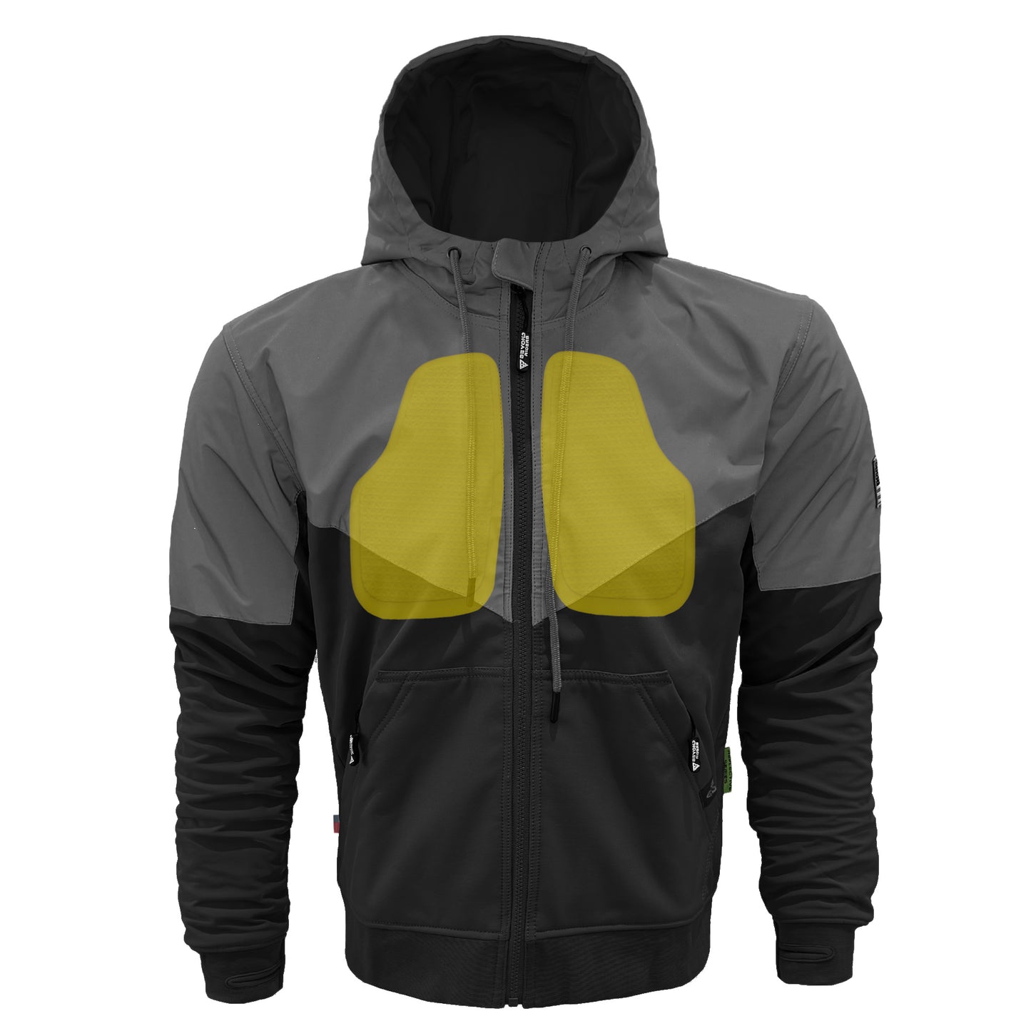 SoftShell Reflective "Nightfall Nebula" Hoodie - Black with Pads