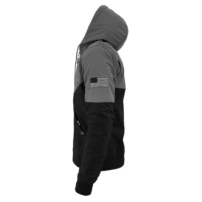 SoftShell Reflective "Nightfall Nebula" Hoodie - Black with Pads