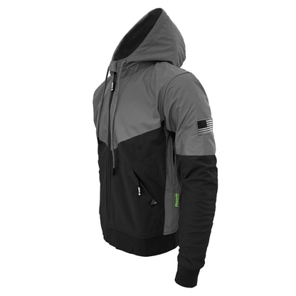 SoftShell Reflective "Nightfall Nebula" Hoodie - Black with Pads