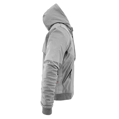 SoftShell Reflective "Twilight Titanium" Hoodie - Light Grey with Pads