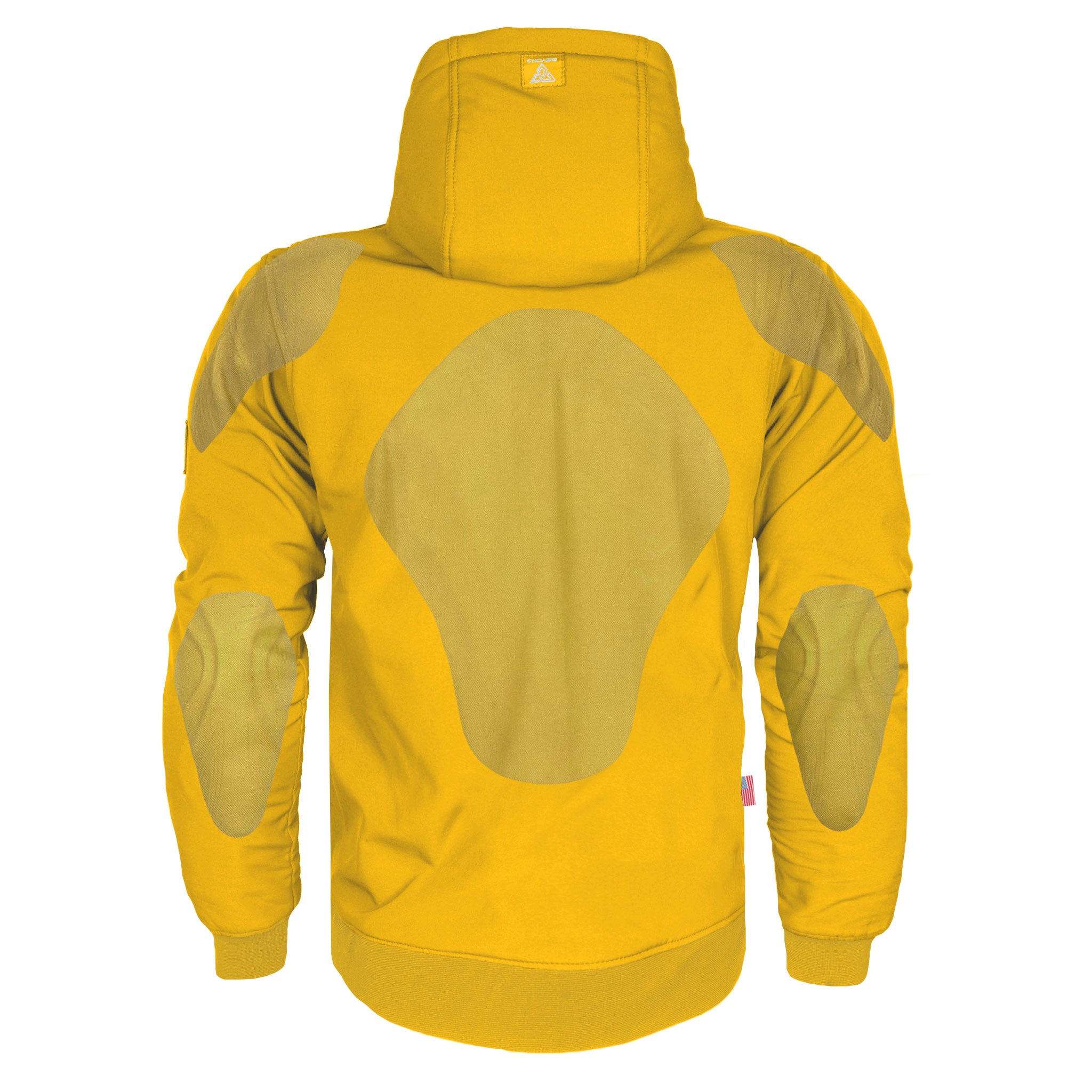 Protective SoftShell Unisex Hoodie - Yellow Matte with Pads