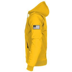 Protective SoftShell Unisex Hoodie - Yellow Matte with Pads