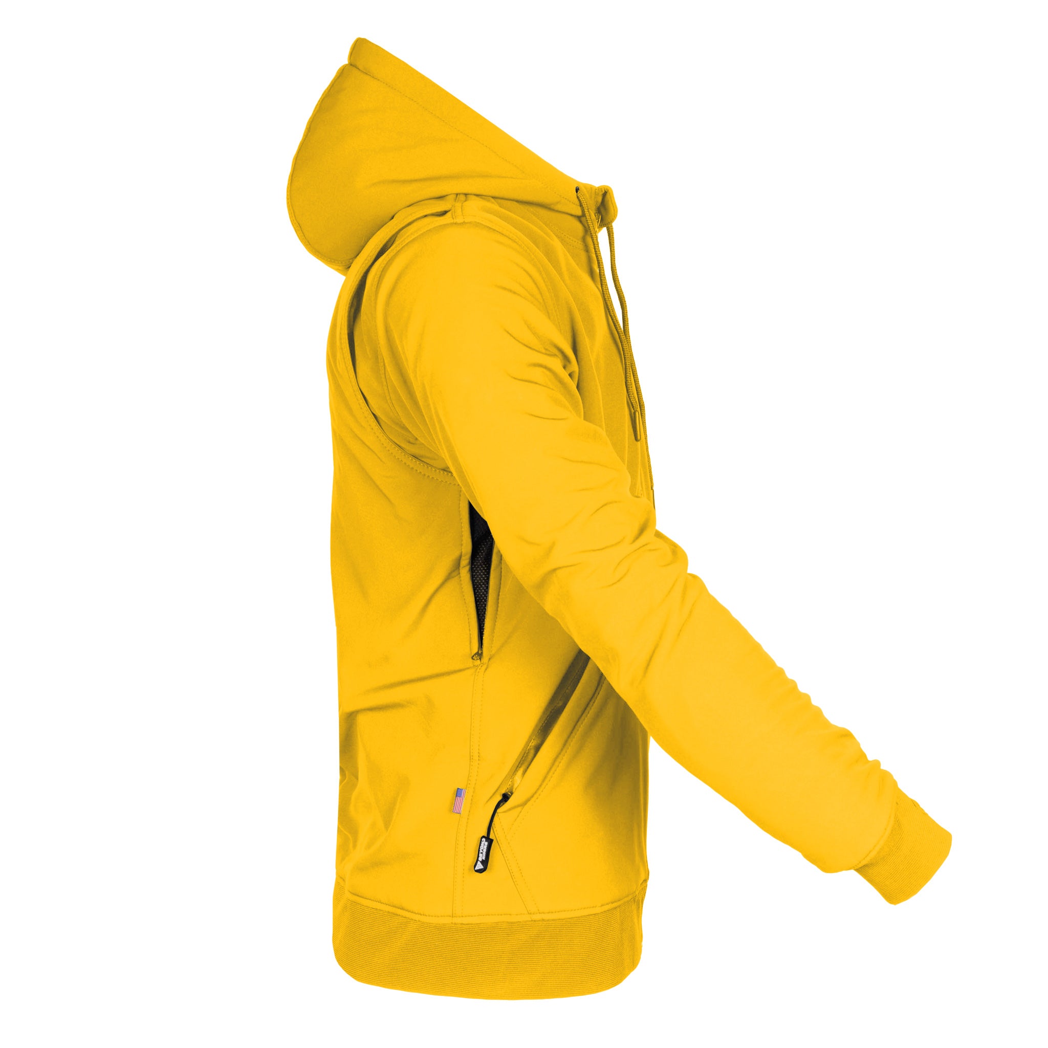 Protective SoftShell Unisex Hoodie - Yellow Matte with Pads