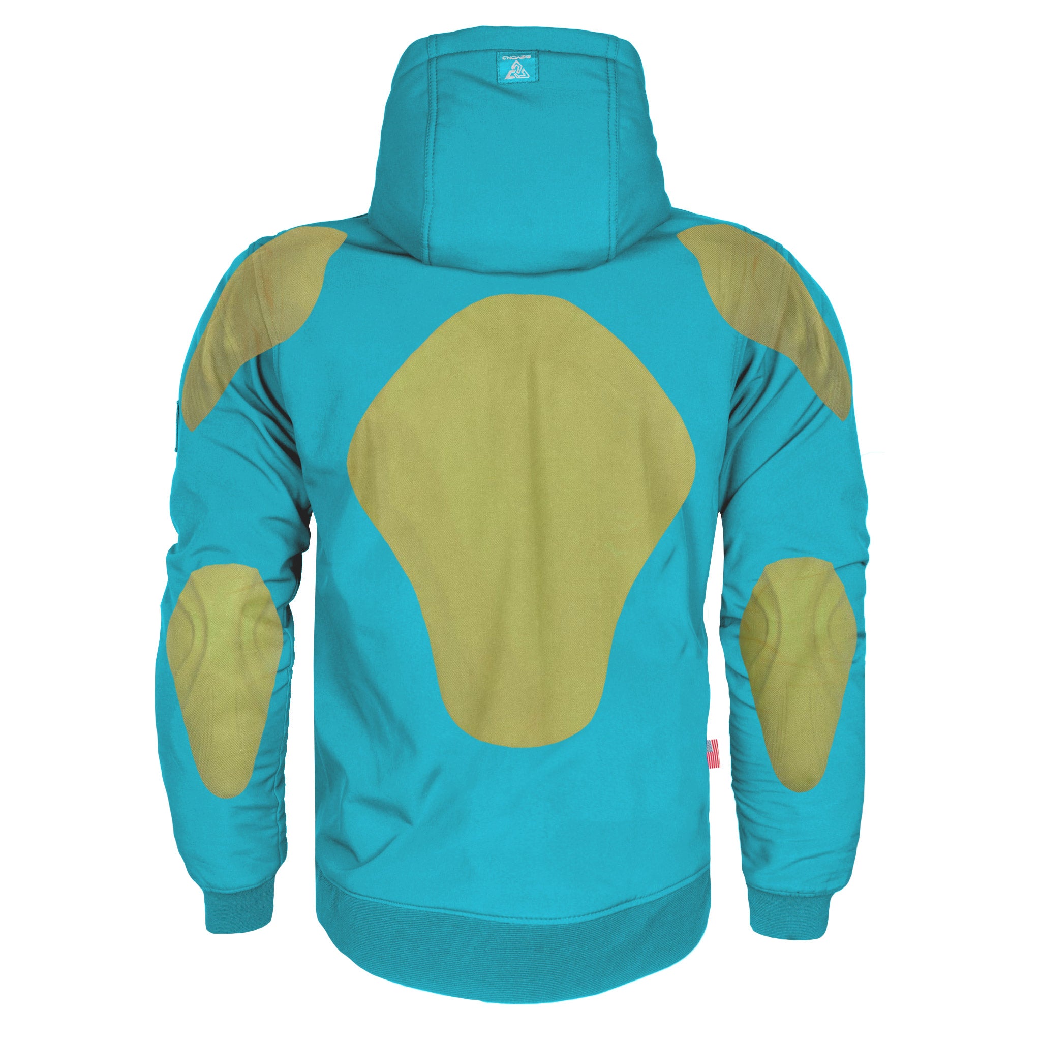 Protective SoftShell Unisex Hoodie - Arctic Blue Matte with Pads