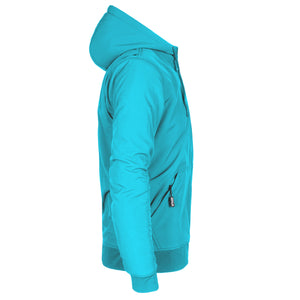 Protective SoftShell Unisex Hoodie - Arctic Blue Matte with Pads