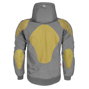 Unisex-Softshell-Hoodie-Gray-Matte-Color-Back-with-Pads