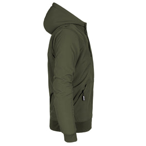 Protective SoftShell Unisex Hoodie - Army Green Matte with Pads