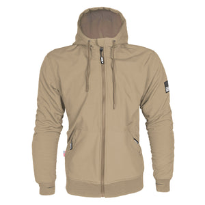 Protective SoftShell Unisex Hoodie - Khaki Matte with Pads