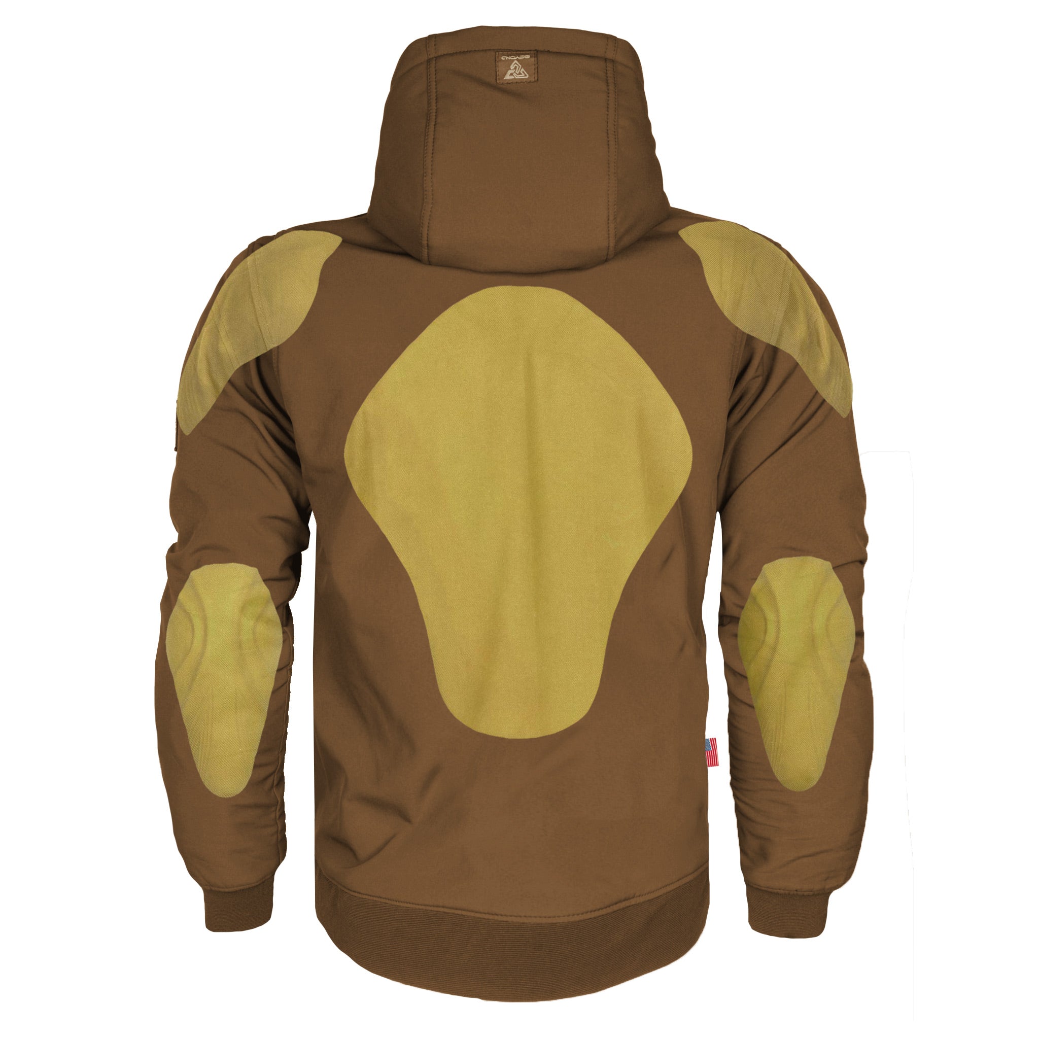 Protective SoftShell Unisex Hoodie - Light Brown Matte with Pads