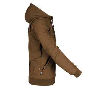 Protective SoftShell Unisex Hoodie - Light Brown Matte with Pads