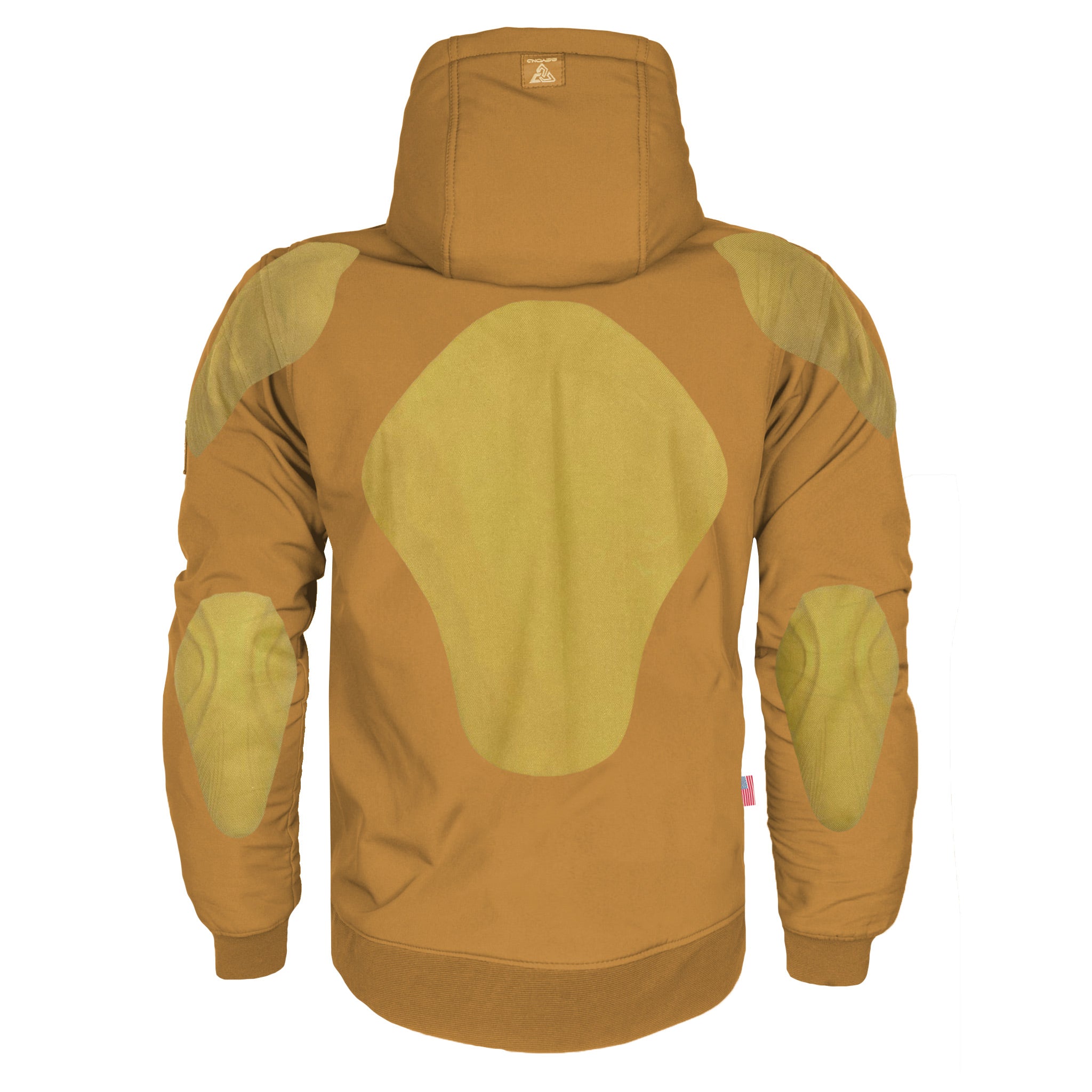 Protective SoftShell Unisex Hoodie - Mustard Matte with Pads