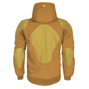 Protective SoftShell Unisex Hoodie - Mustard Matte with Pads