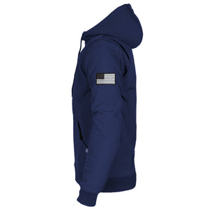 Protective SoftShell Unisex Hoodie - Navy Blue Matte with Pads