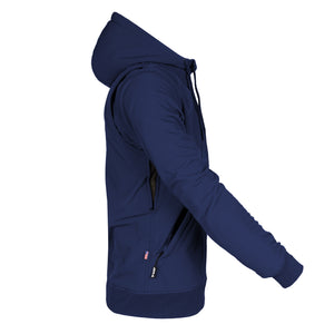 Protective SoftShell Unisex Hoodie - Navy Blue Matte with Pads