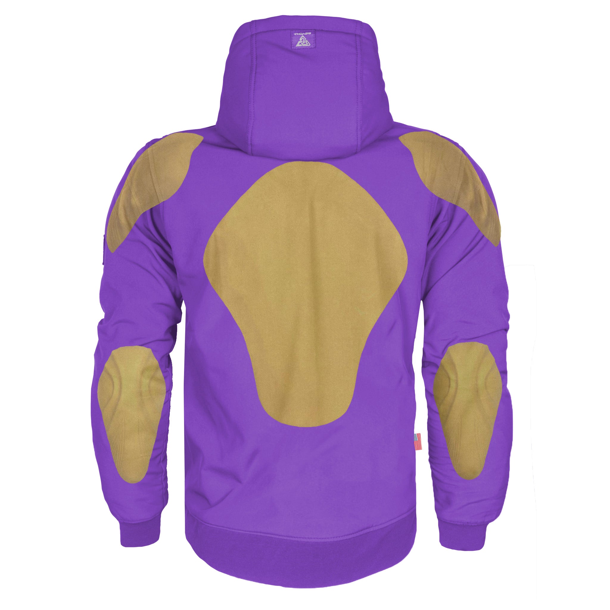 Protective SoftShell Unisex Hoodie - Purple Matte with Pads