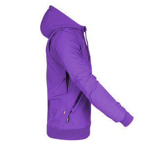 Protective SoftShell Unisex Hoodie - Purple Matte with Pads