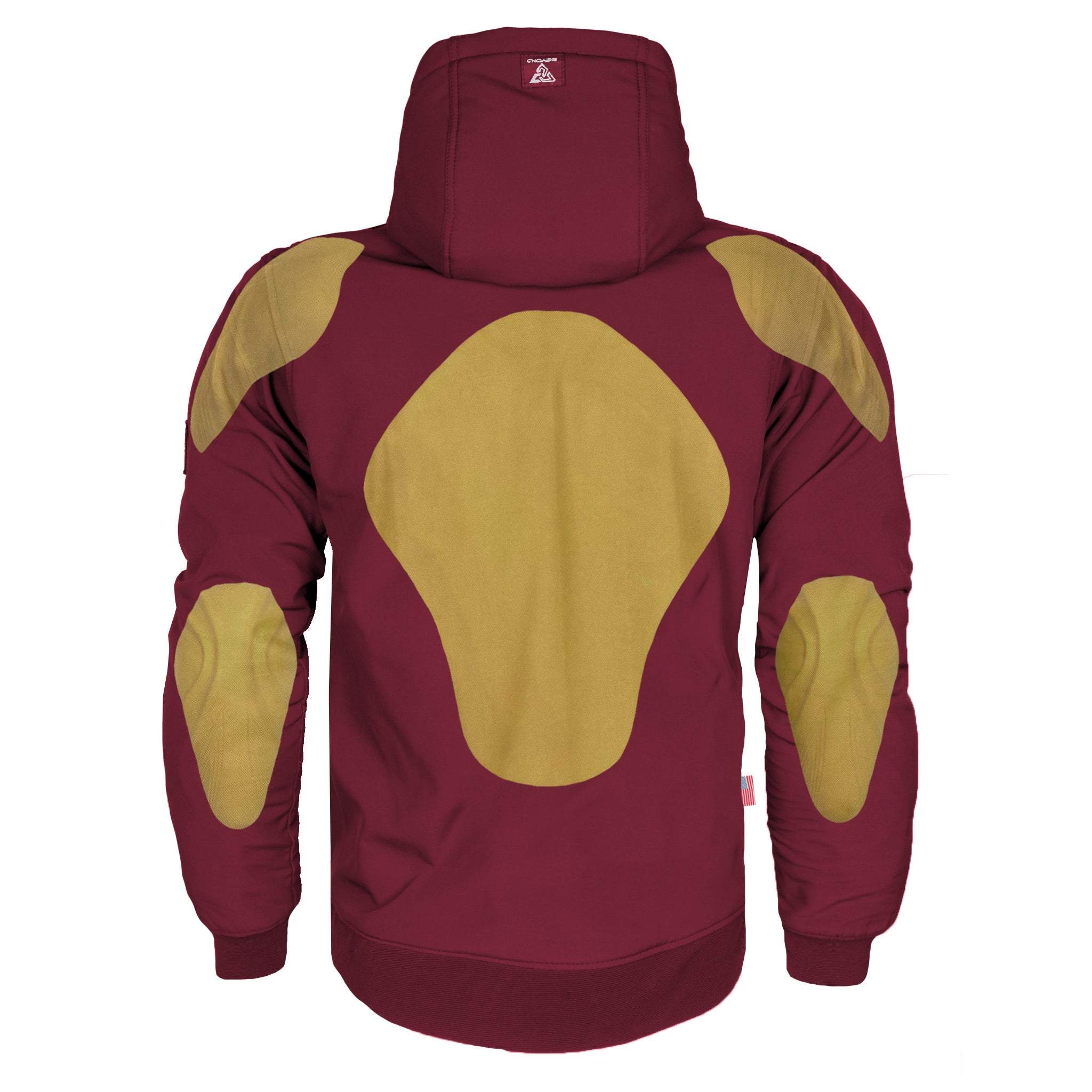 Protective SoftShell Unisex Hoodie - Red Maroon Matte with Pads