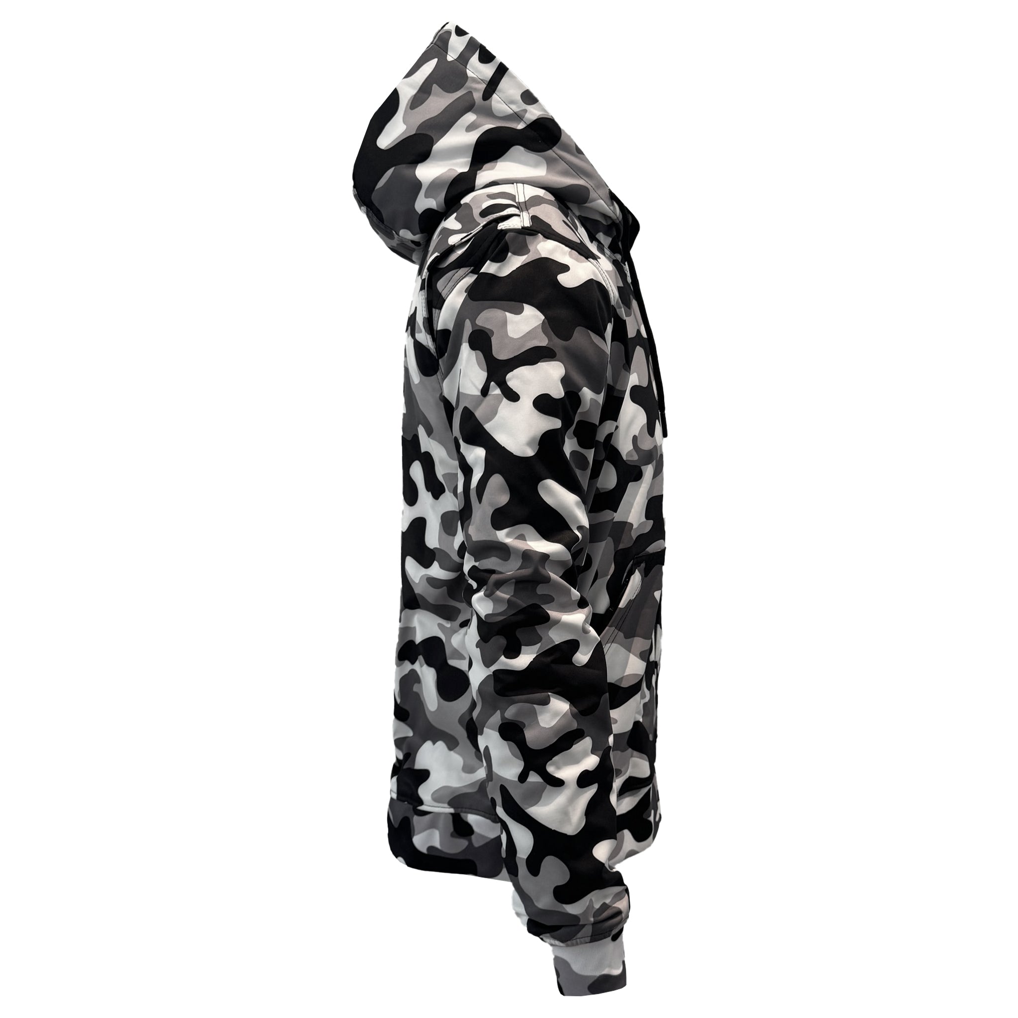 SALE Protective SoftShell Unisex Camouflage Hoodie - "Snow Fox" with Pads