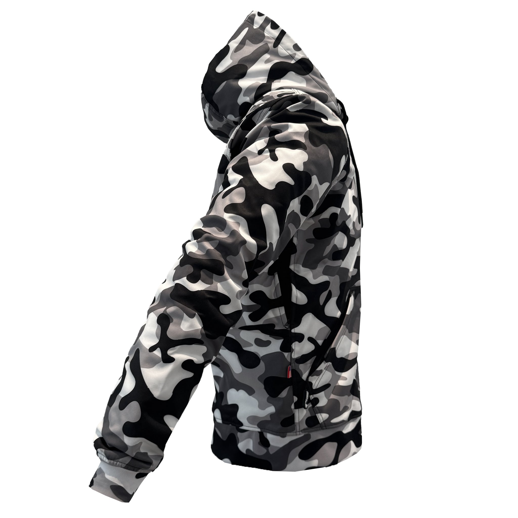 SALE Protective SoftShell Unisex Camouflage Hoodie - "Snow Fox" with Pads