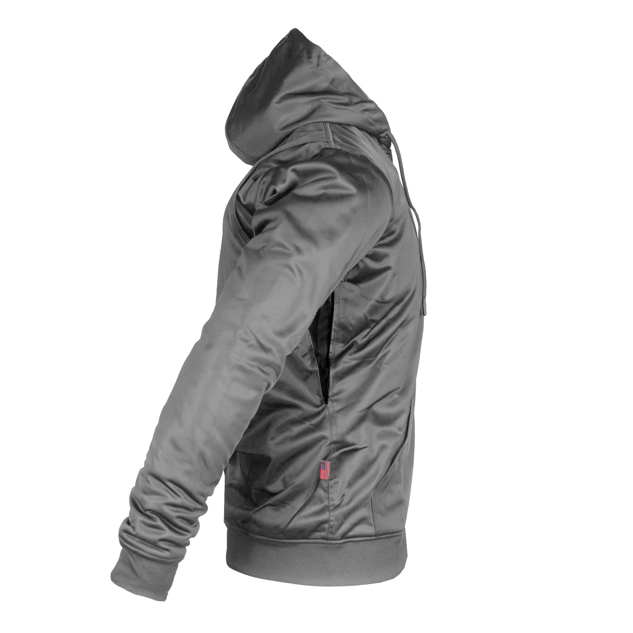 Dark Gray Solid Ultra Protective Hoodie with Pads