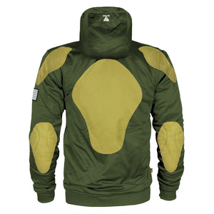 Army Green Solid Ultra Protective Hoodie with Pads