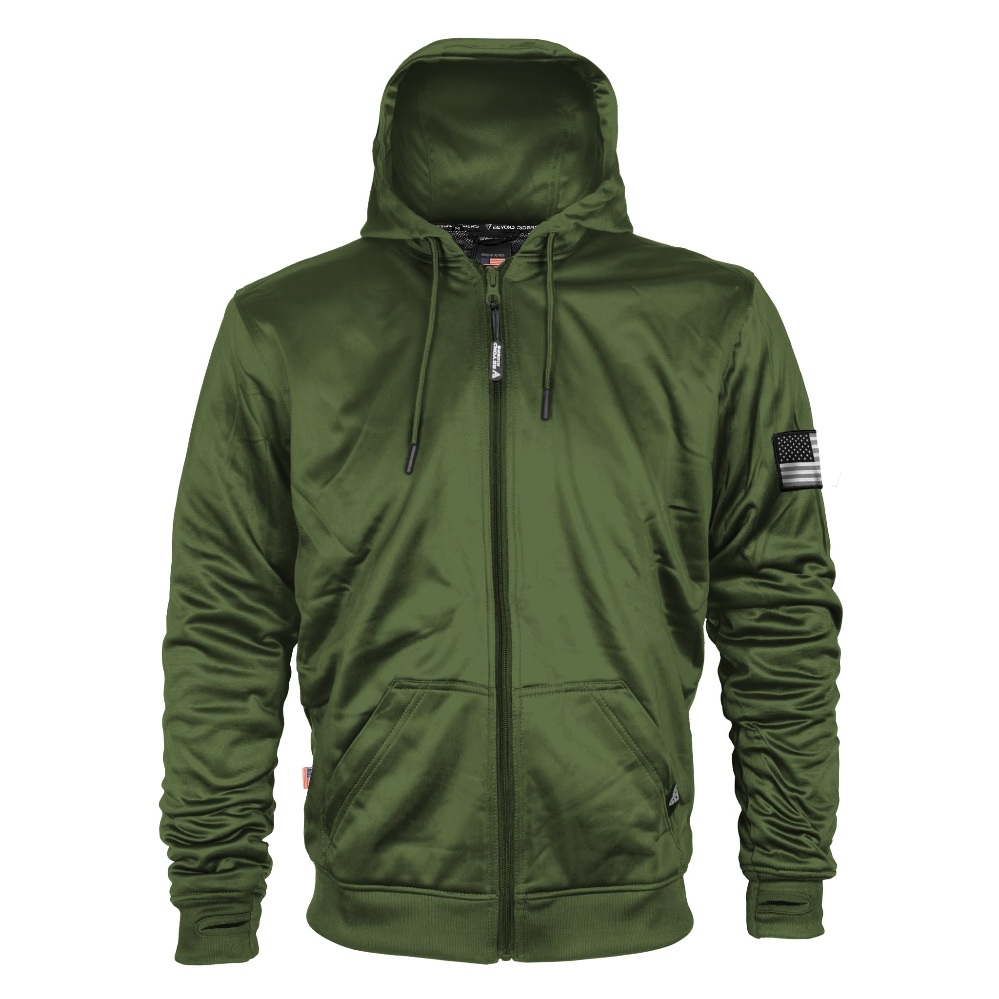 Army Green Solid Ultra Protective Hoodie – Beyond Riders