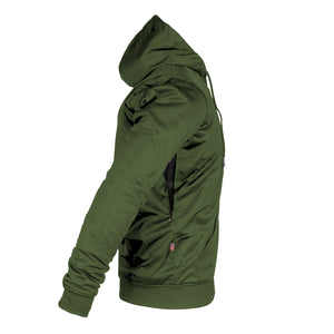 Army Green Solid Ultra Protective Hoodie with Pads