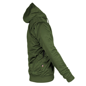 Army Green Solid Ultra Protective Hoodie with Pads