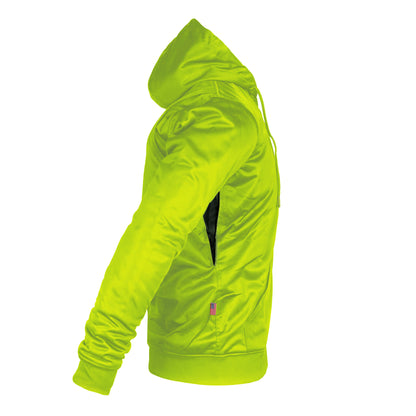 Hi Vis Green Solid Ultra Protective Hoodie with Pads
