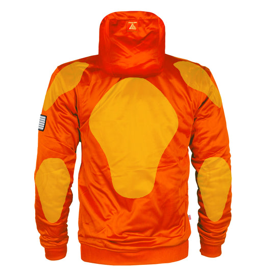 Hi Vis Orange Solid Ultra Protective Hoodie with Pads