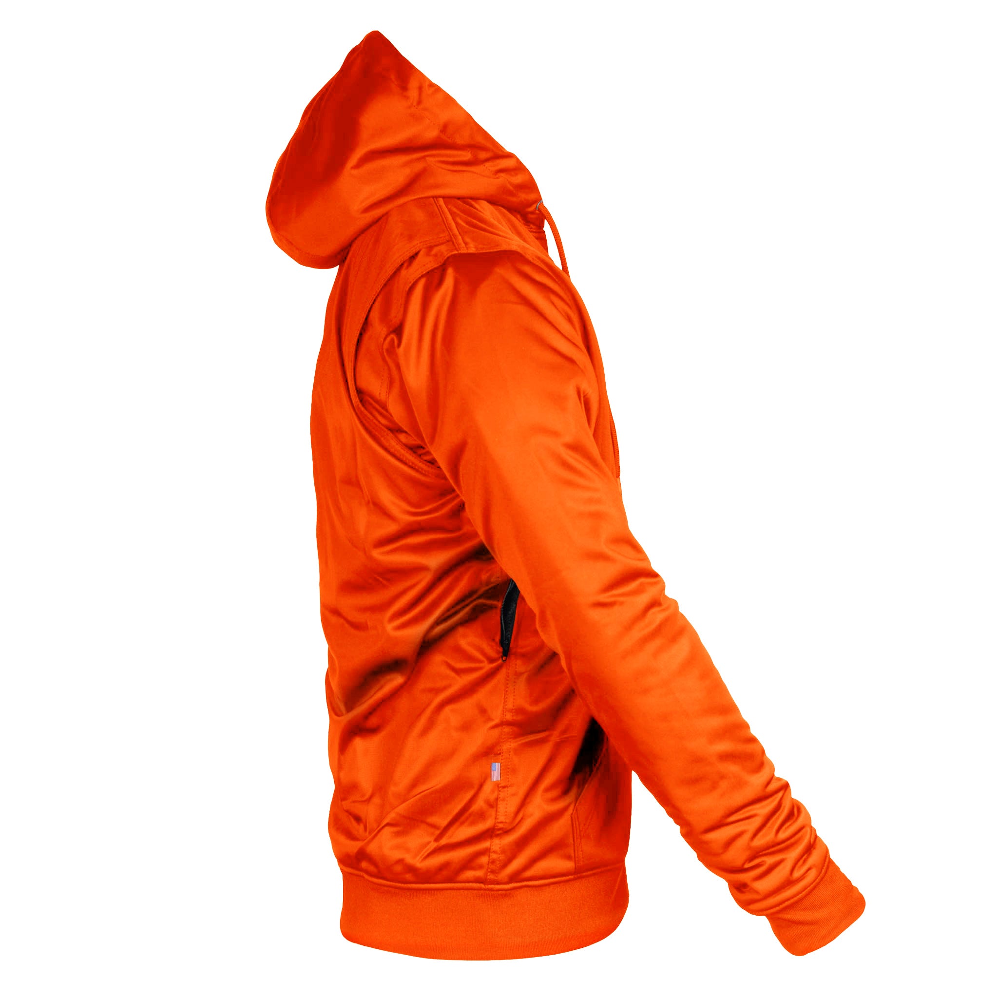 Hi Vis Orange Solid Ultra Protective Hoodie with Pads – Beyond Riders