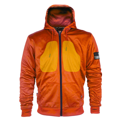 Unisex-Ultra-Hoodie-Orange-Solid-Front-With-Chest-Pads