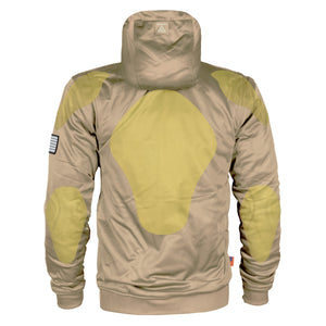 Khaki Solid Ultra Protective Hoodie with Pads