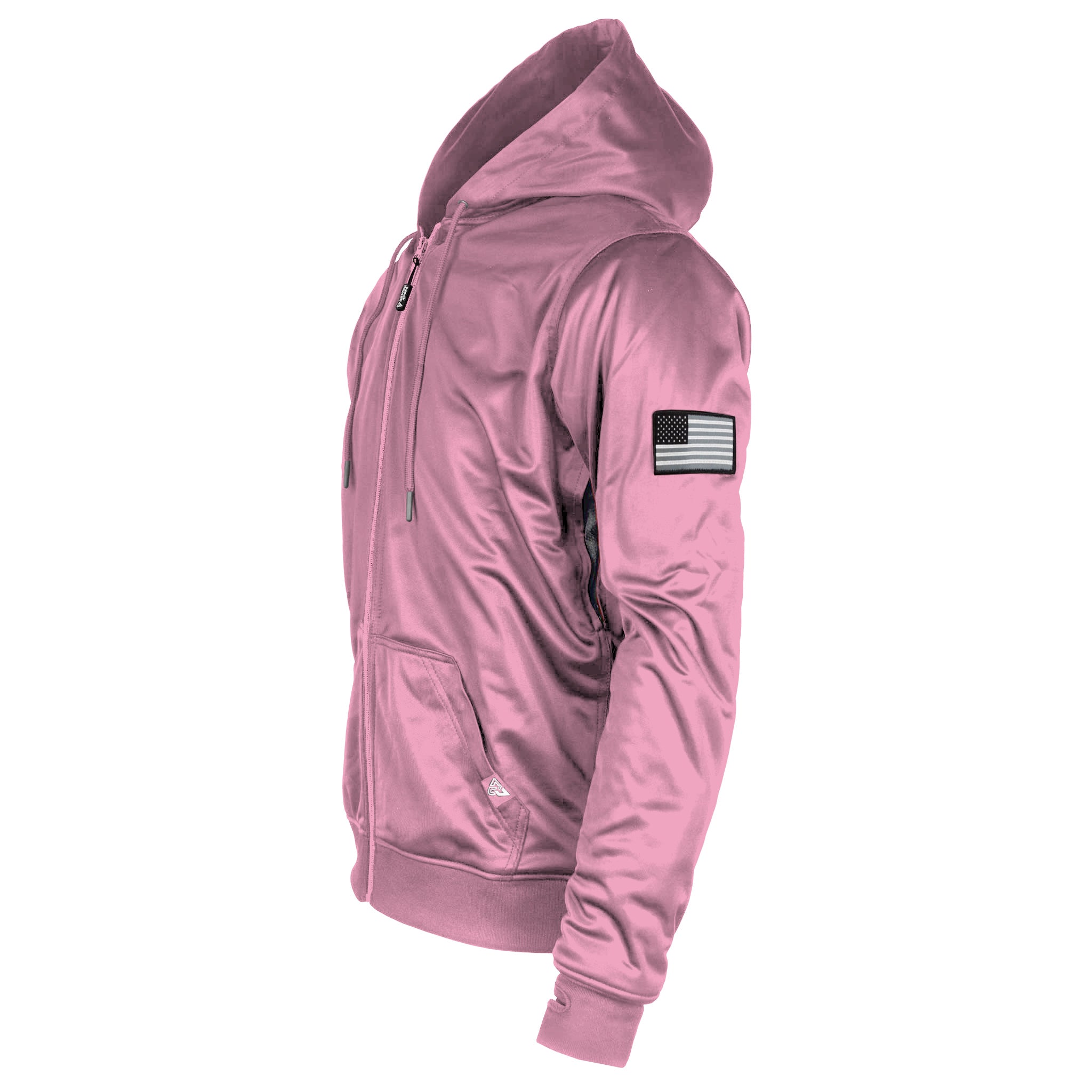 Light Pink Solid Ultra Protective Hoodie with Pads